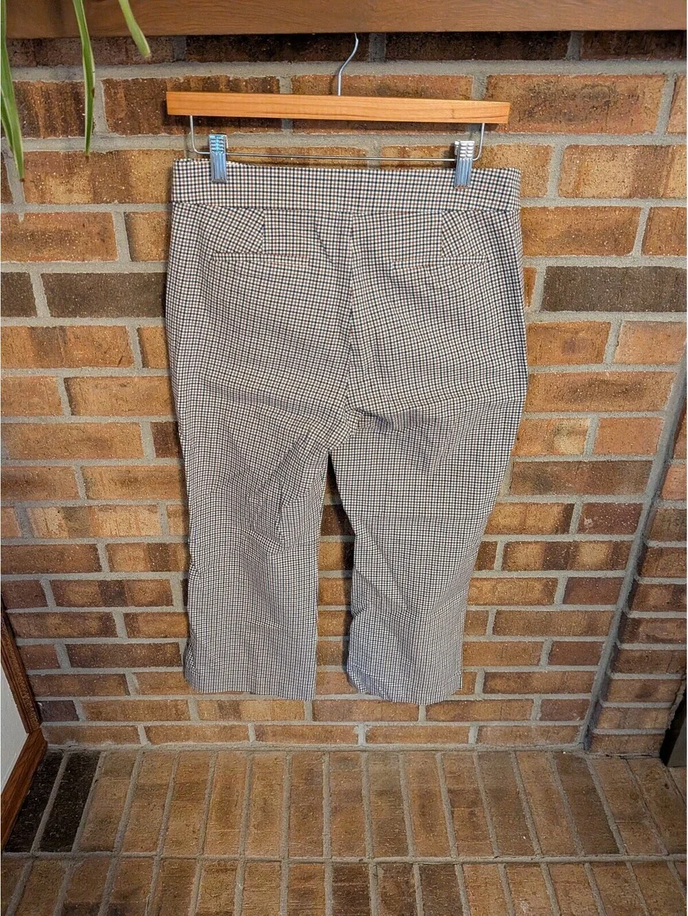 Fall Color Gingham Straight Leg J Crew Pants | Size 6